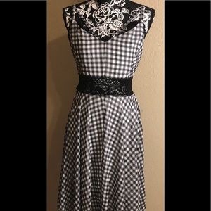 NWOT Black and white checkered dress